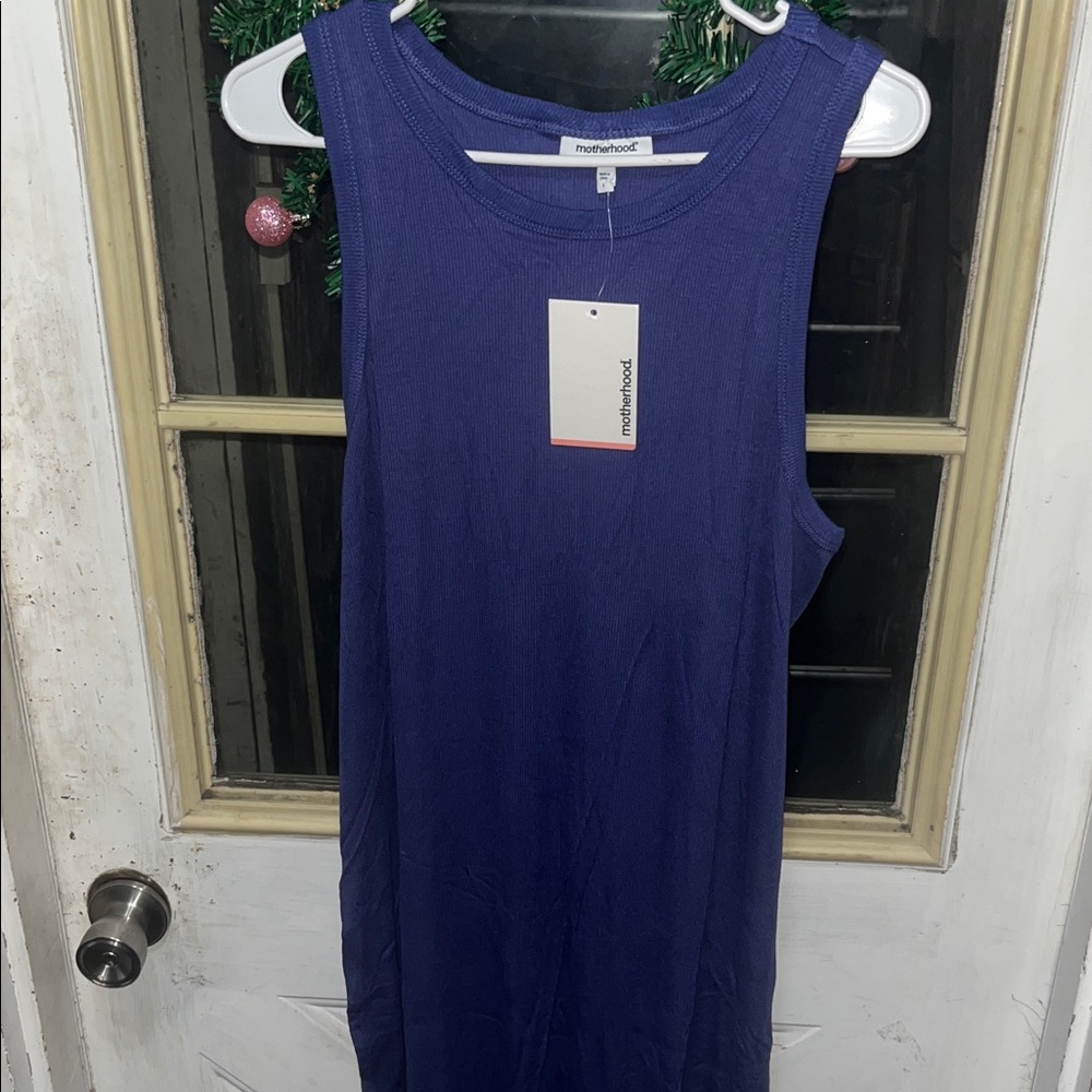 Motherhood Maternity Deep Blue Sleeveless Top